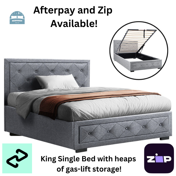 out of Stock! King Single Size Bed Frame With Gas Lift Storage