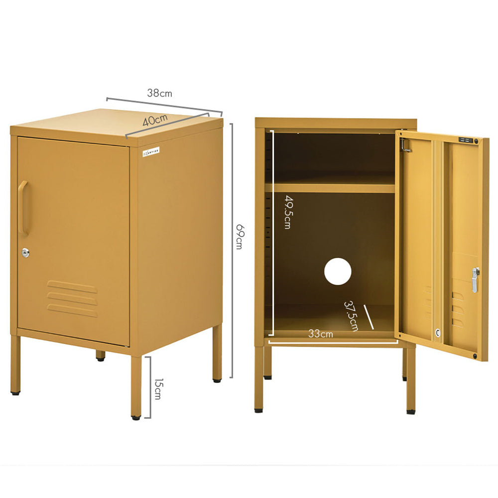 Bedside Table Metal Cabinet - Many Colours Available!