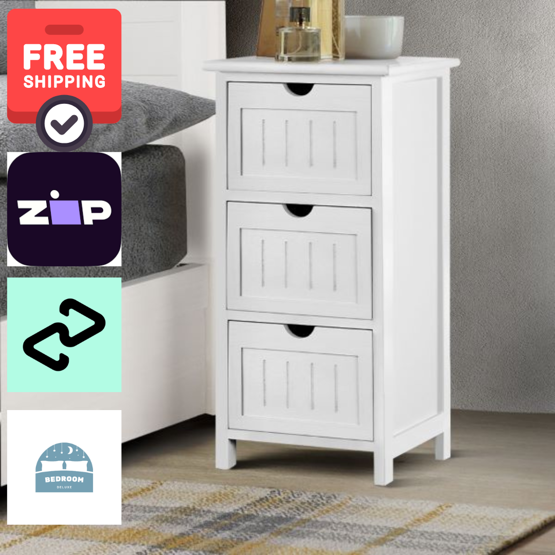 Back In Stock! No Assembly Needed and Free Shipping on this Bedside Table - White