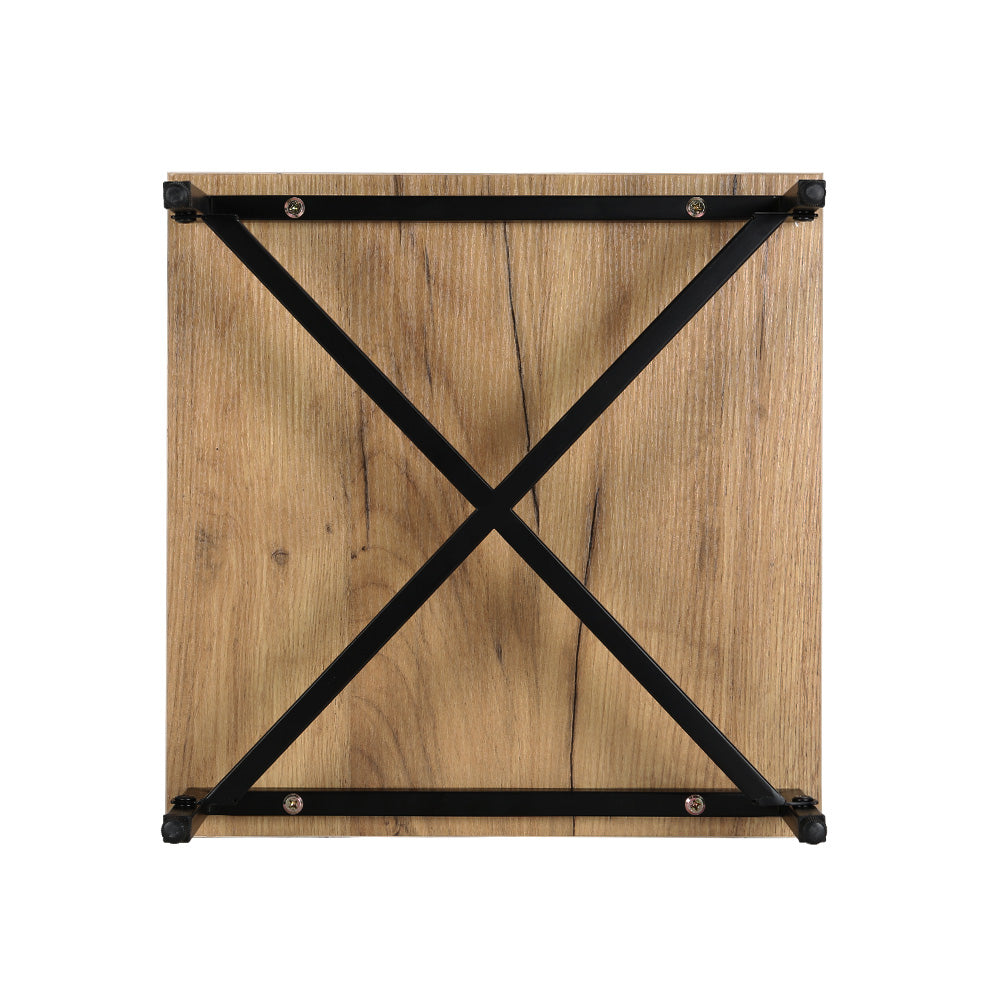 Bedside Table One Drawer and Shelf Rustic Oak Finish