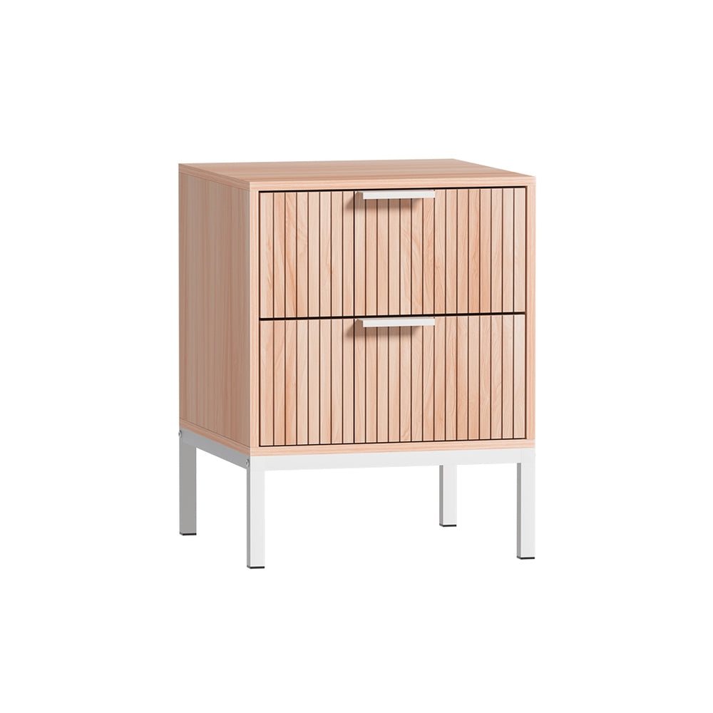 Retro Bedside Table - Two Drawers
