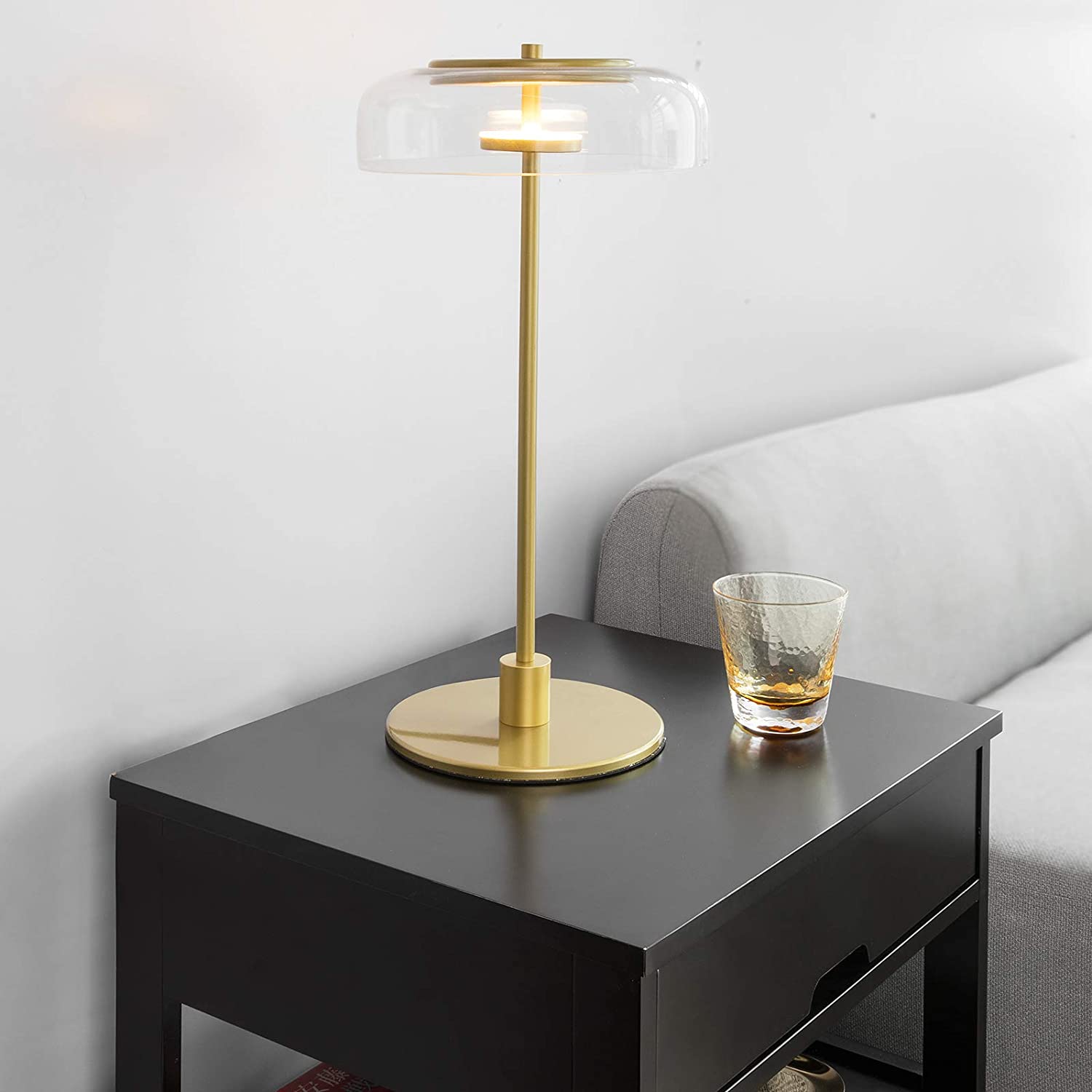 Out of stock! Free Shipping! Bedside Table with 2 Drawers - Black