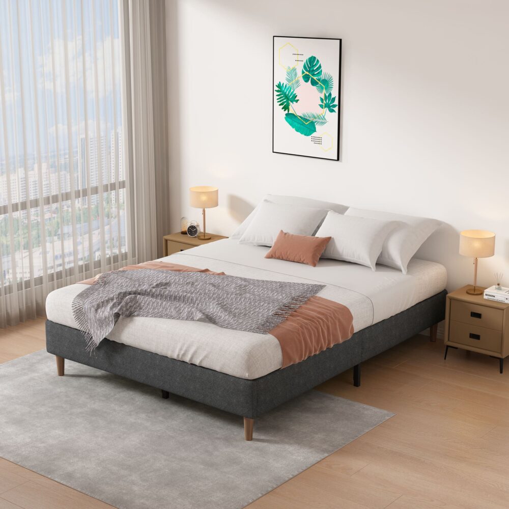 Double Size Bed Frame - Dark Grey