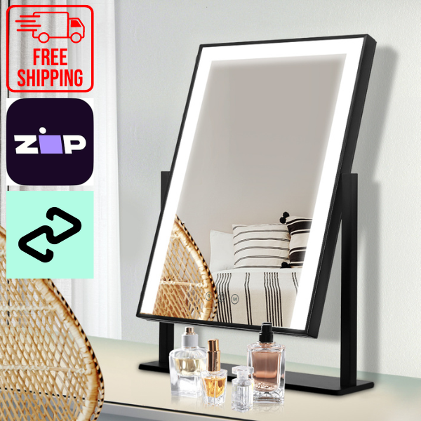 Back In Stock! Free Shipping On This Free Standing Embellir Hollywood Makeup Mirror With LED Light Stripop Vanity