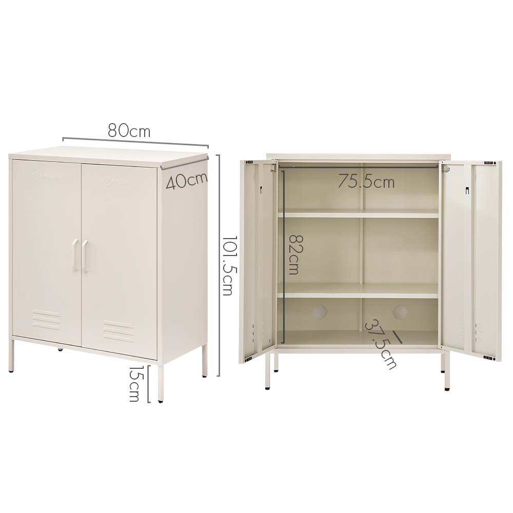 Metal Locker/Storage Cabinet - White