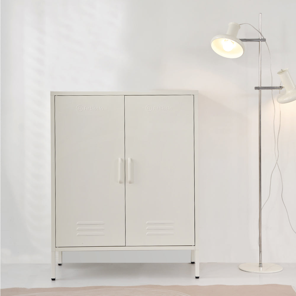 Metal Locker/Storage Cabinet - White