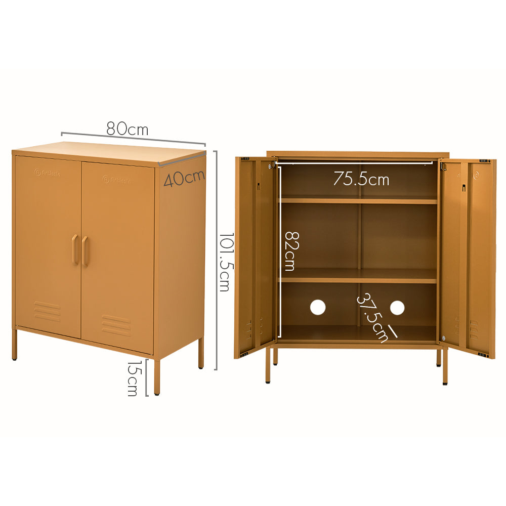 Metal Locker/Storage Cabinet - Yellow