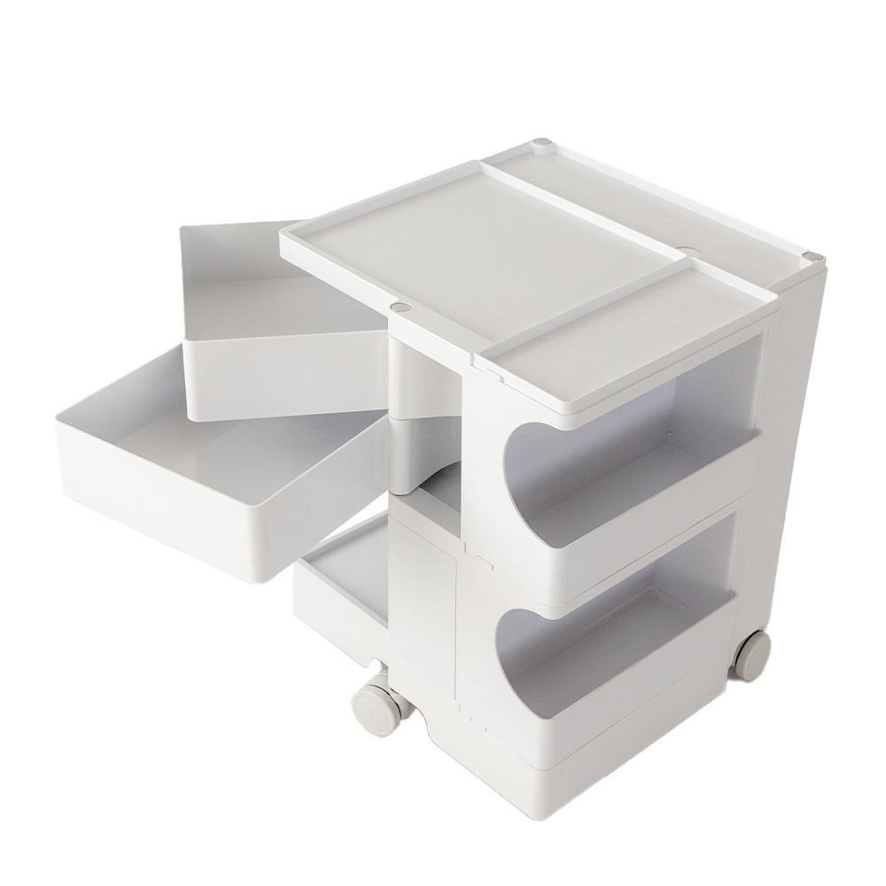 Out of stock! Bedside Table/Trolley Three Tier - White
