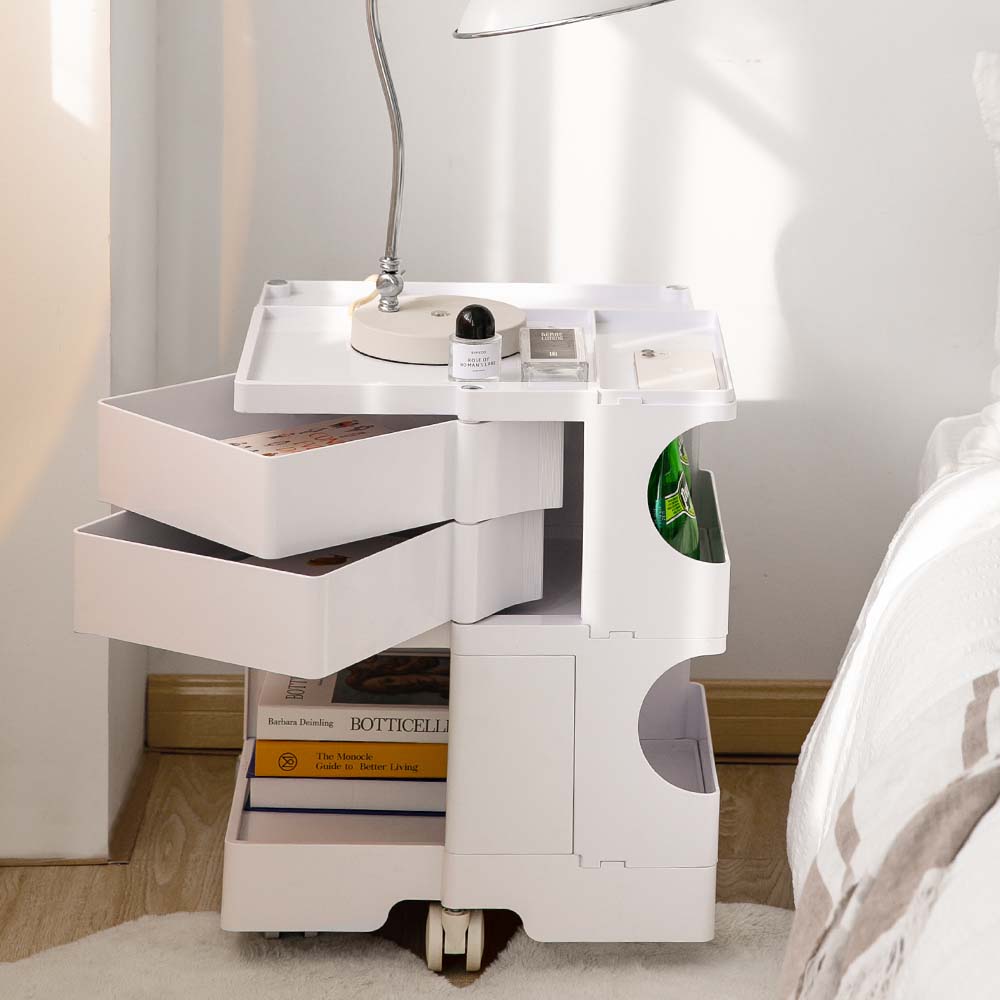Out of stock! Bedside Table/Trolley Three Tier - White