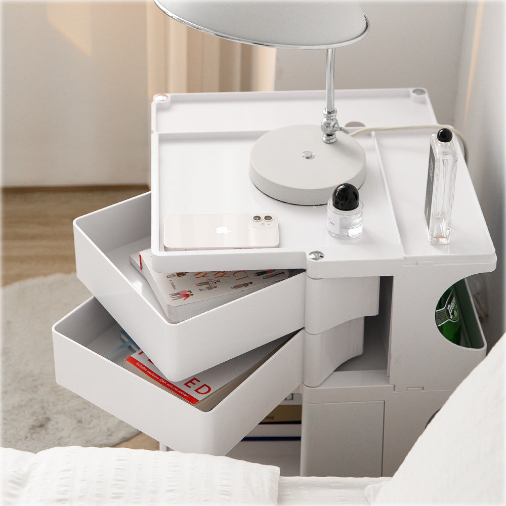 Out of stock! Bedside Table/Trolley Three Tier - White