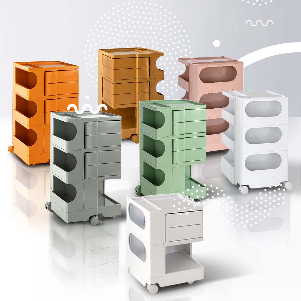 Out of stock! Bedside Table/Trolley Three Tier - White