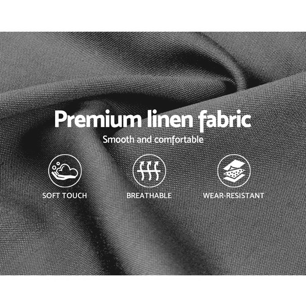 Queen Size Bed Frame Fabric - Grey