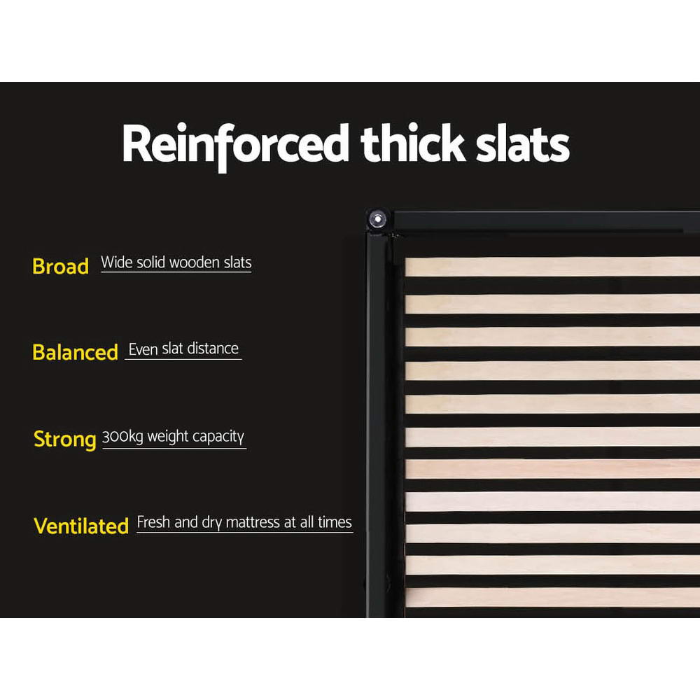 Queen Bed Frame With Gas Lift Storage - Grey Fabric Upholstery