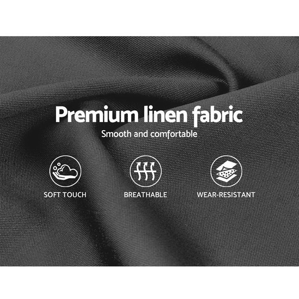 Queen Size Bed Frame With Gas Lift Storage - Charcoal Fabric