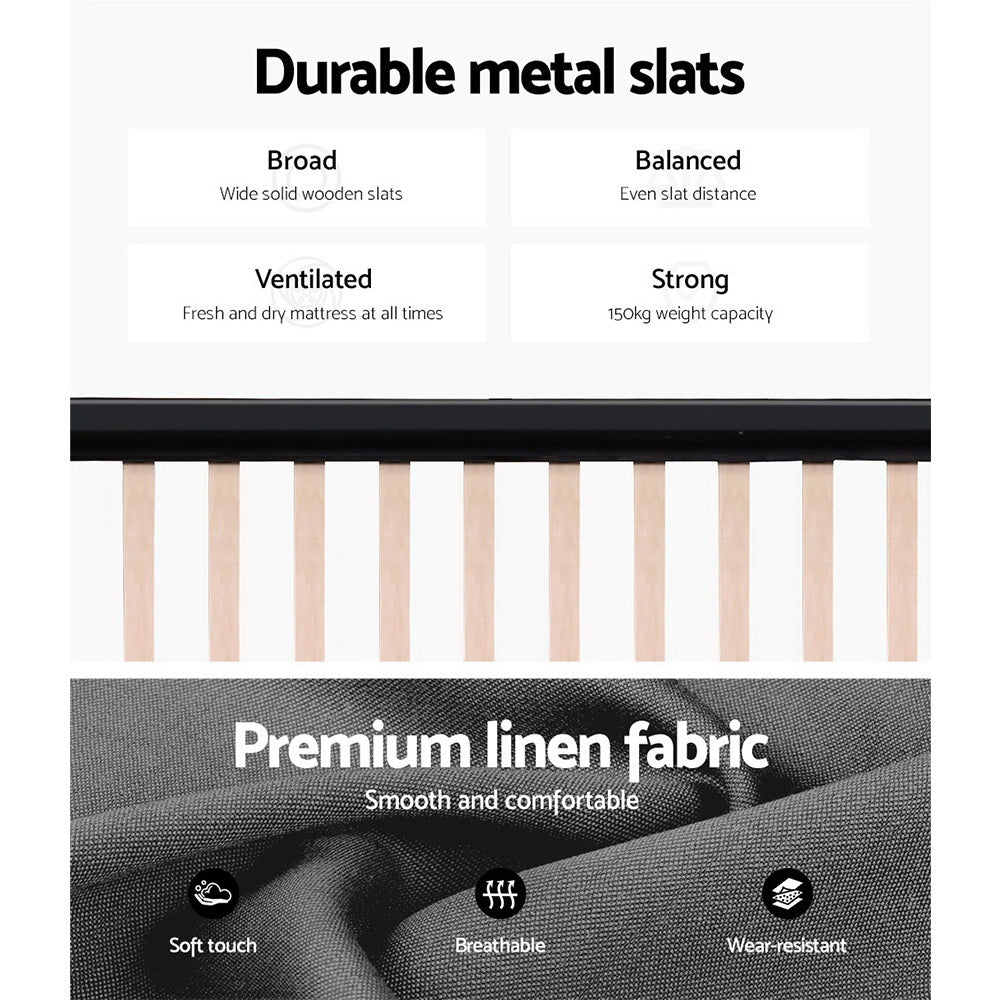 King Single Size Bed Frame With Gas Lift Storage