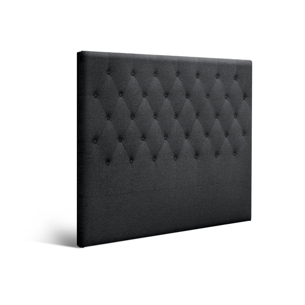 Double Size Bed Head/Headboard Fabric - Charcoal