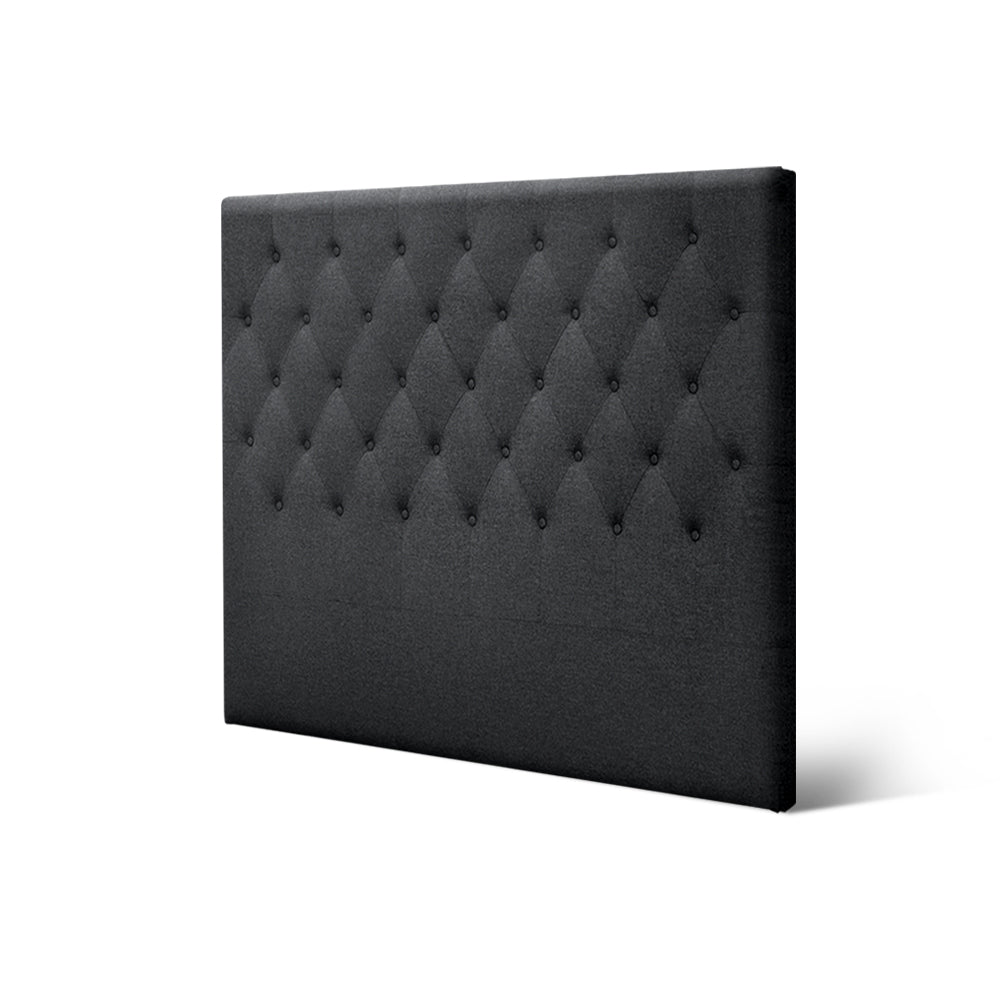 Double Size Bed Head/Headboard Fabric - Charcoal