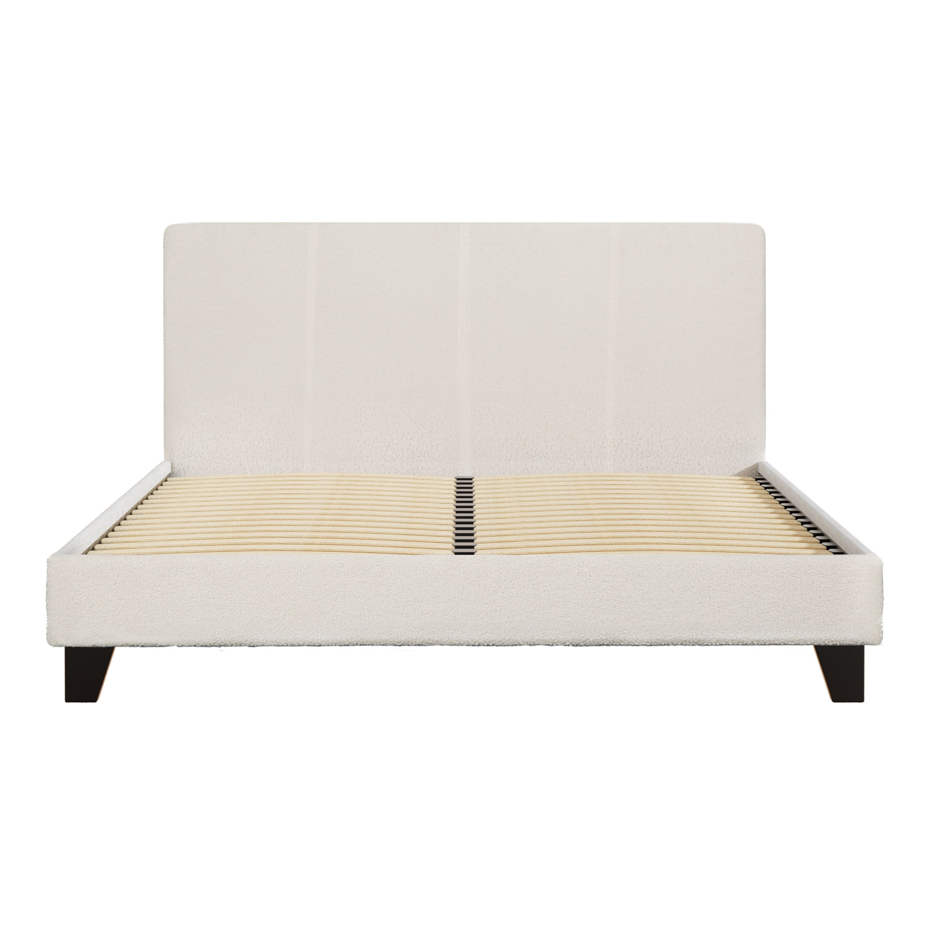 Queen Size Bed Frame - Boucle Fabric