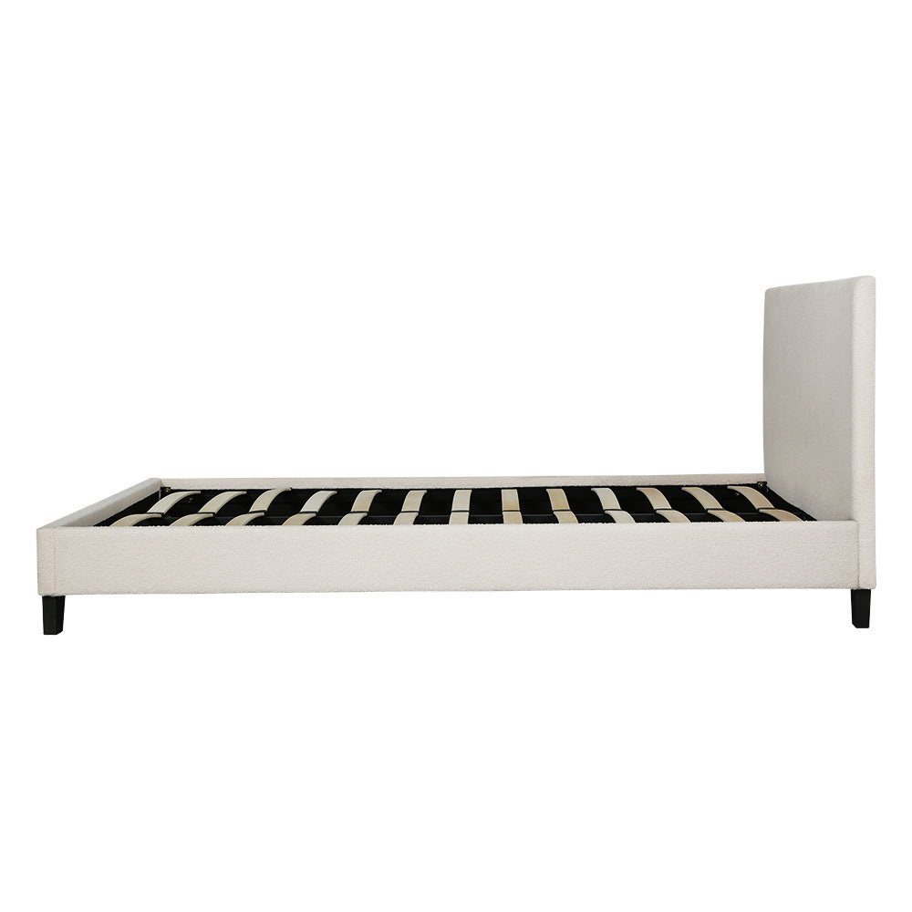 Queen Size Bed Frame - Boucle Fabric