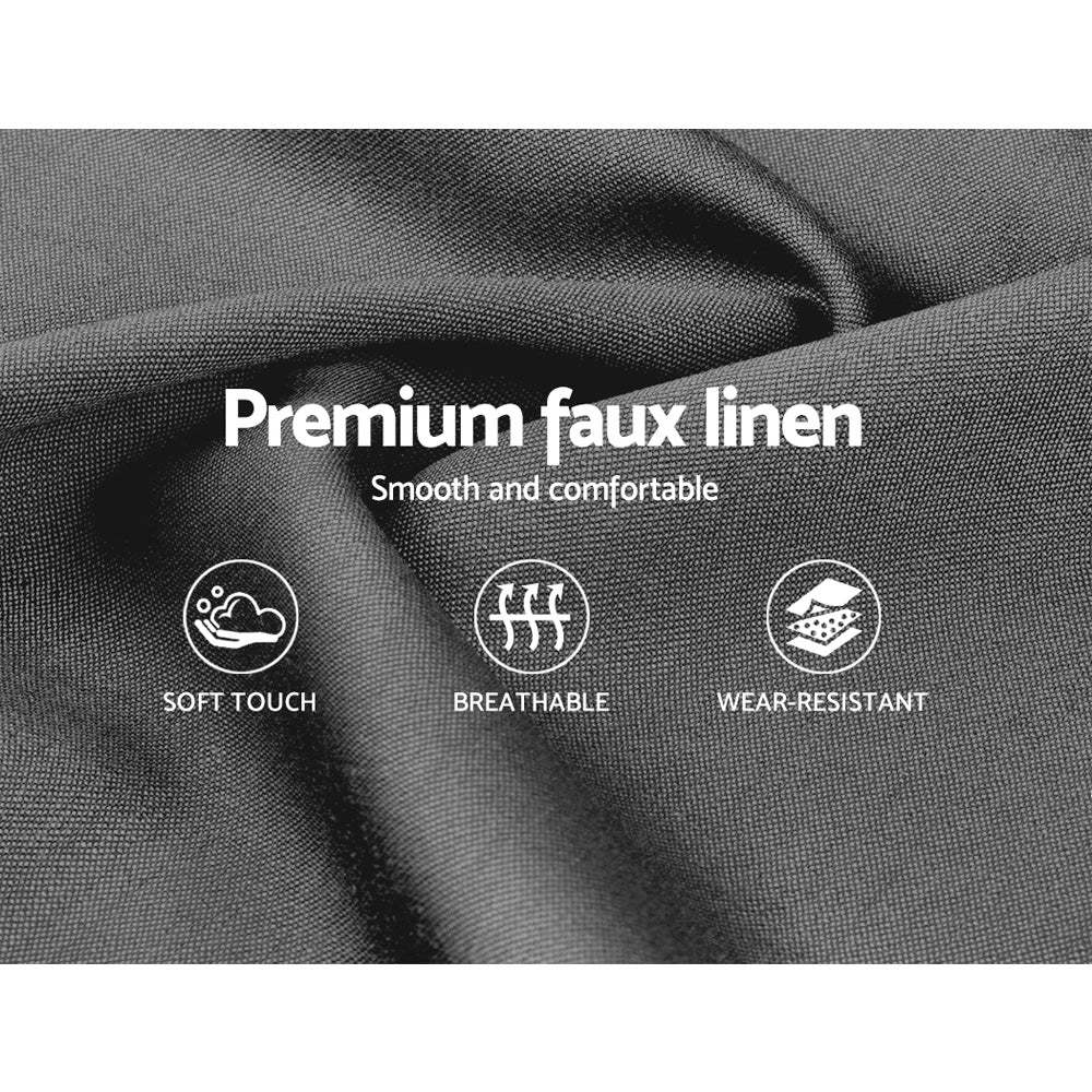 Queen Size Bed Frame Grey Fabric