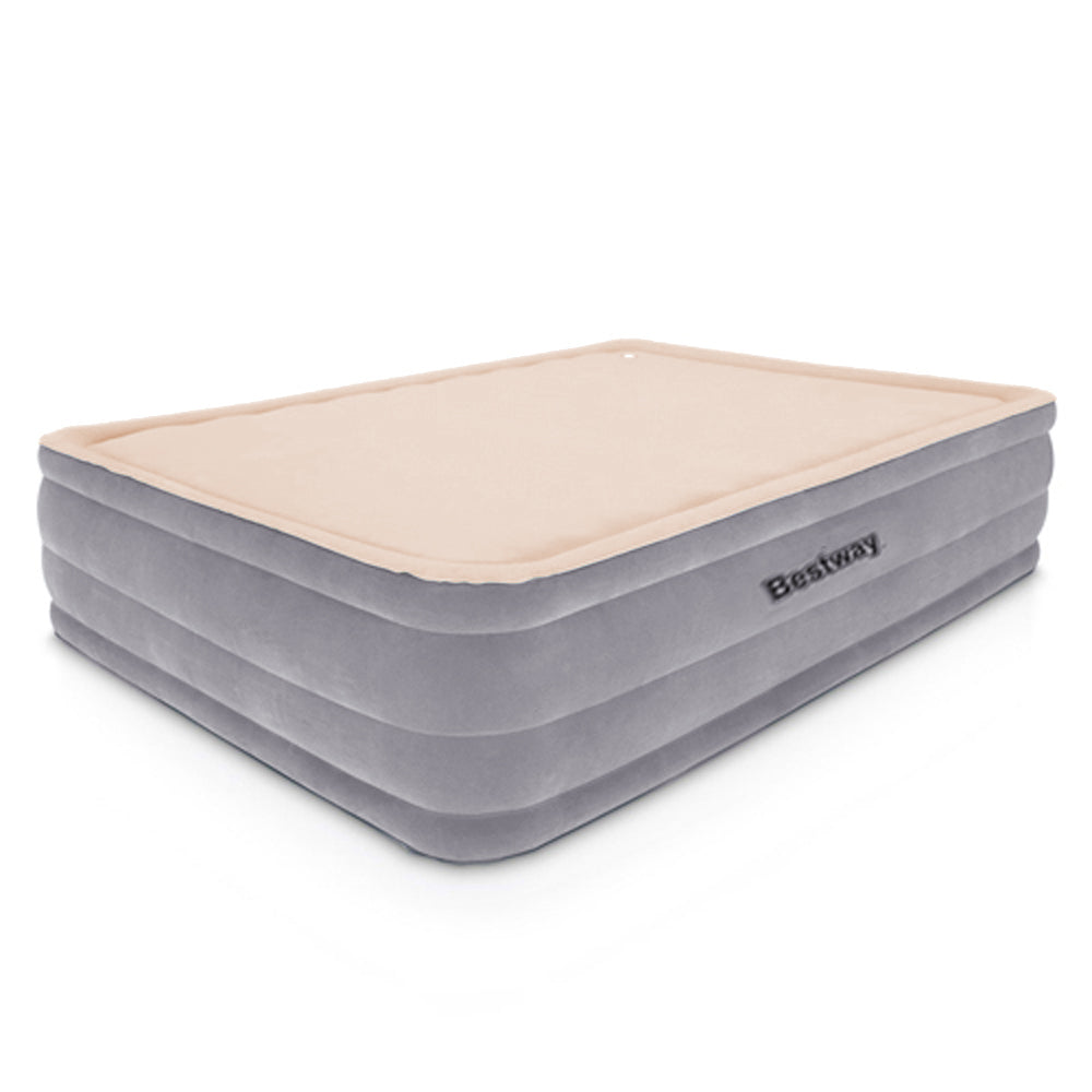 Free Shipping! Queen Size Bestway Inflatable Air Mattress - Grey & Beige