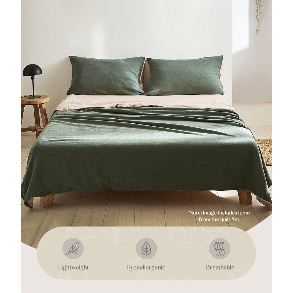 Out of Stock, Sorry! Free Shipping On These Cosy Club Sheets! Cosy Club Sheet Set Cotton Sheets Single Green Beige