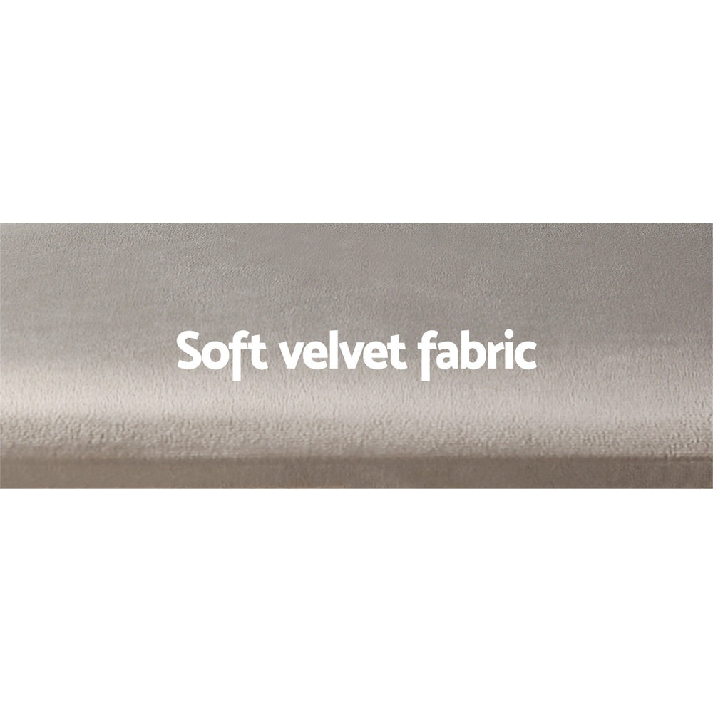 Free Shipping! Dressing Table Makeup Chair  - Velvet Fabric Grey