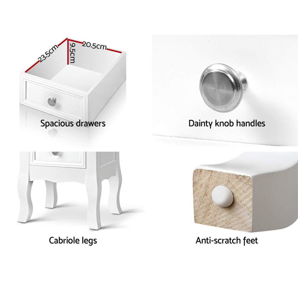 French Provincial Inspired Bedside Table