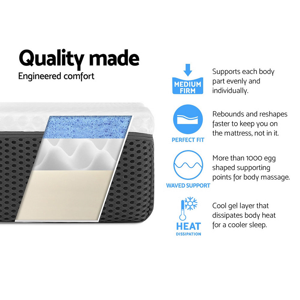 Queen Size Memory Cool Gel Foam Mattress