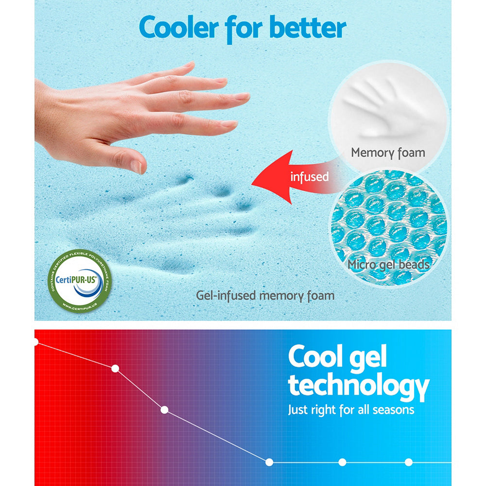 OOS! King Single Size 25CM Thick Giselle Cool Gel Memory Foam Mattress