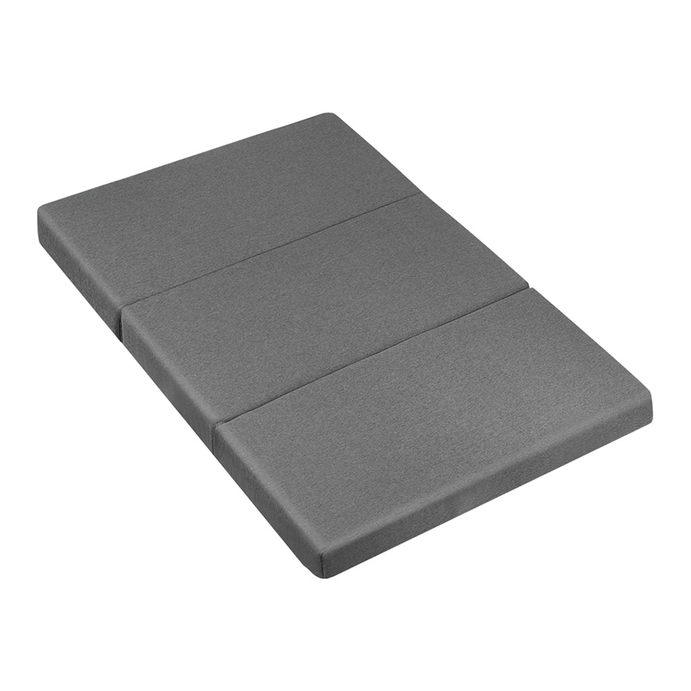 Double Size Folding Foam Portable Mattress - Dark Grey