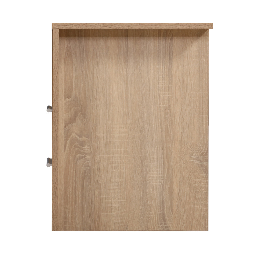 Bedside Tables With Drawers and Storage Void - Oak