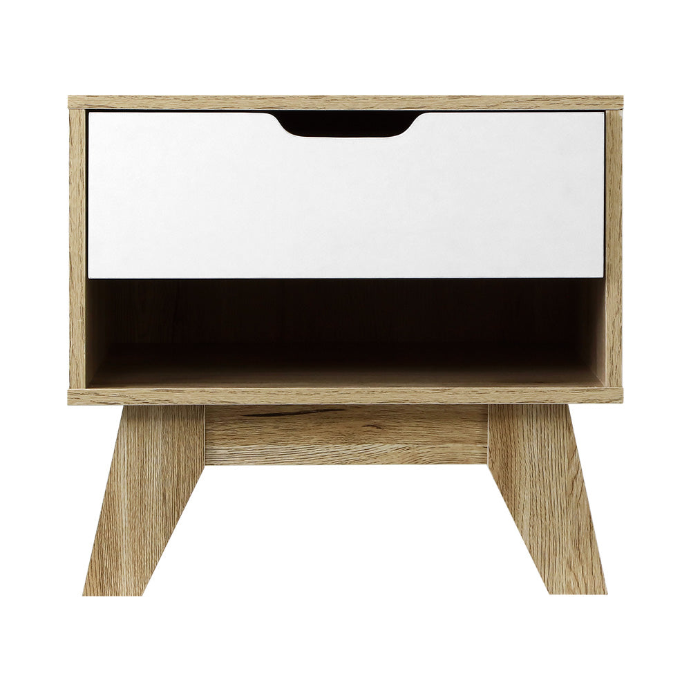 Bedside Table with Single Drawer - Wooden