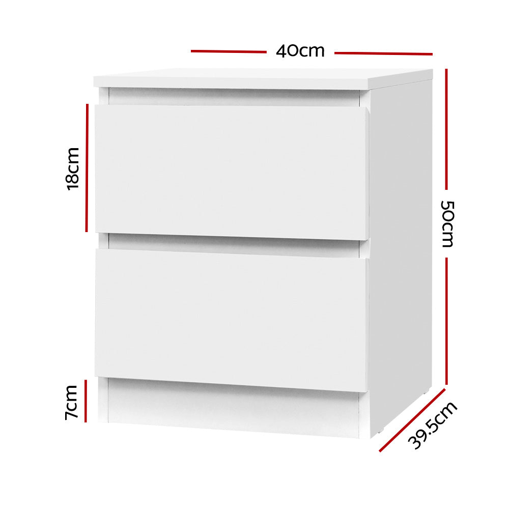 Out of stock! White Bedside Table with Drawers