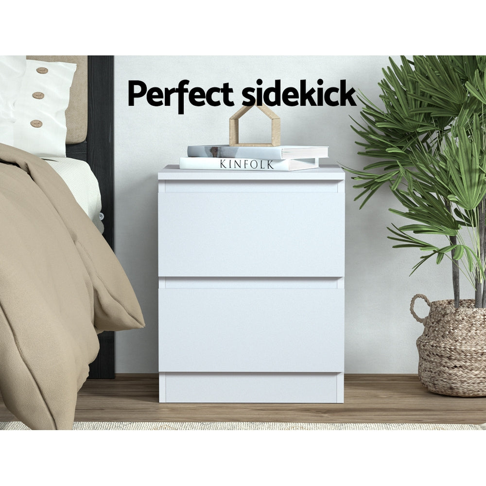 Out of stock! White Bedside Table with Drawers