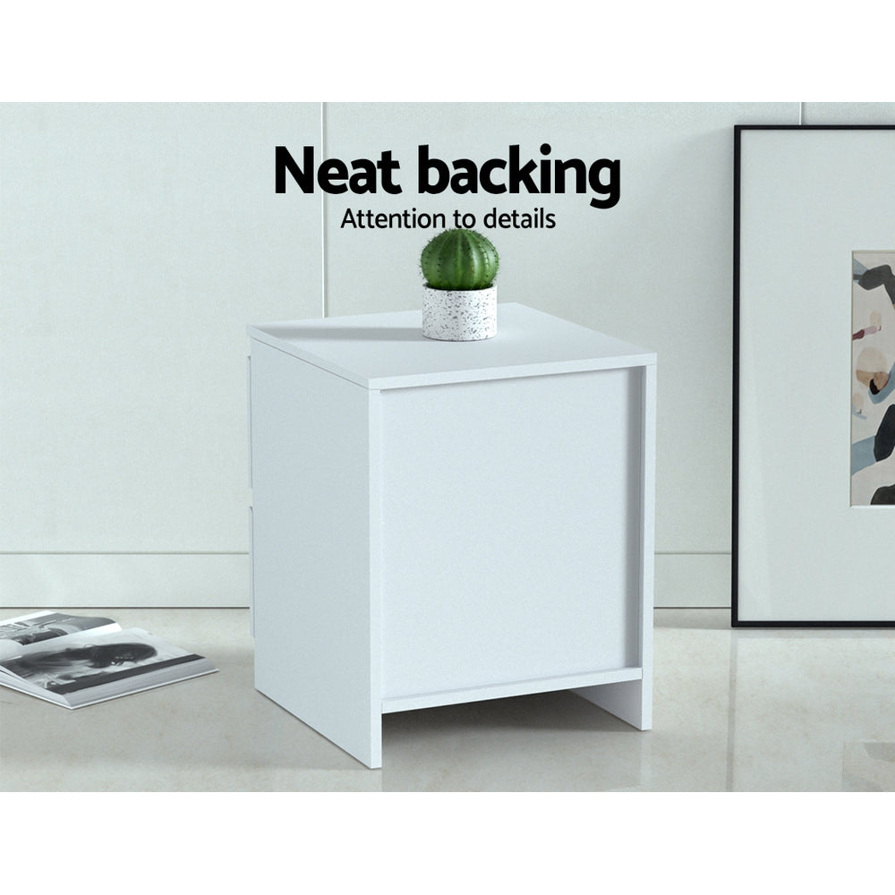 Out of stock! White Bedside Table with Drawers