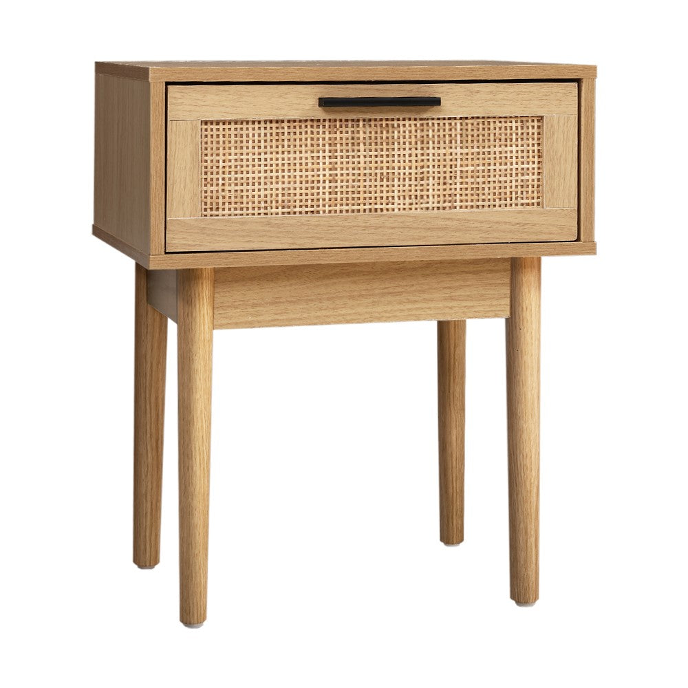 Rattan Bedside Table with one Drawer