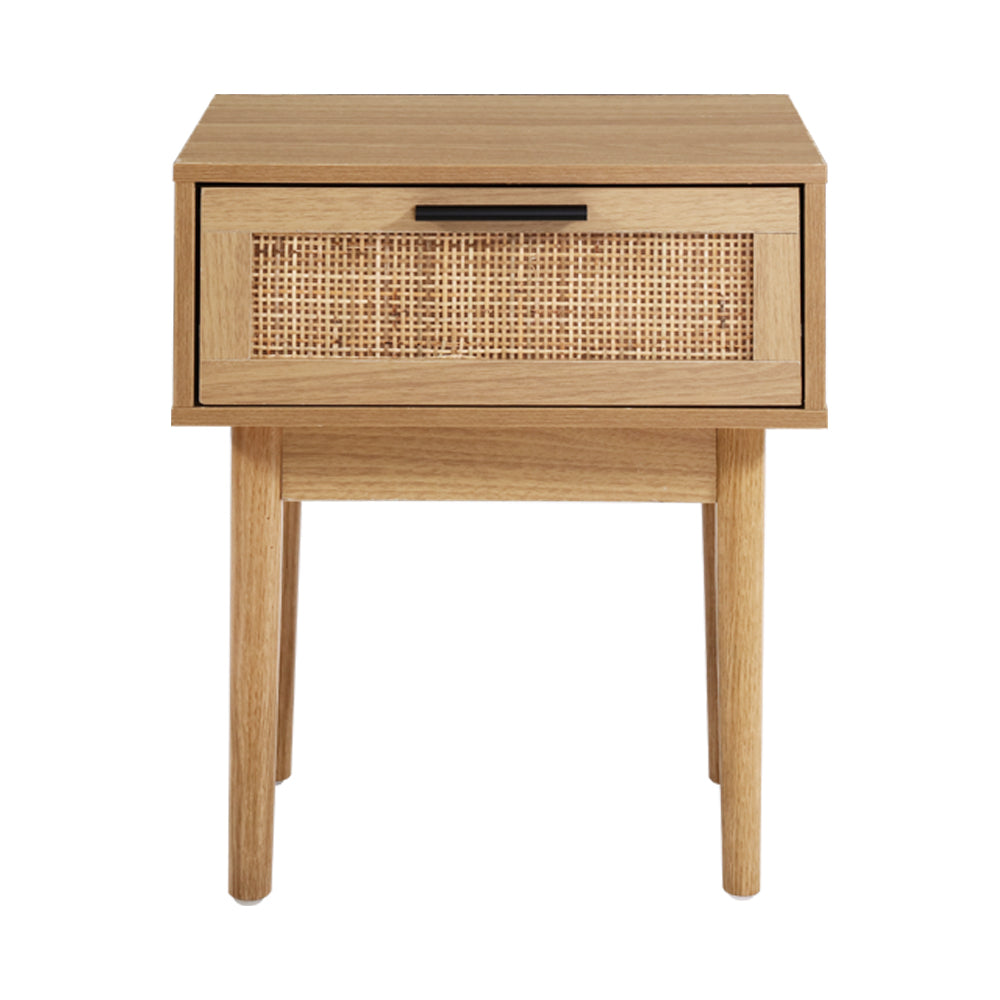 Rattan Bedside Table with one Drawer