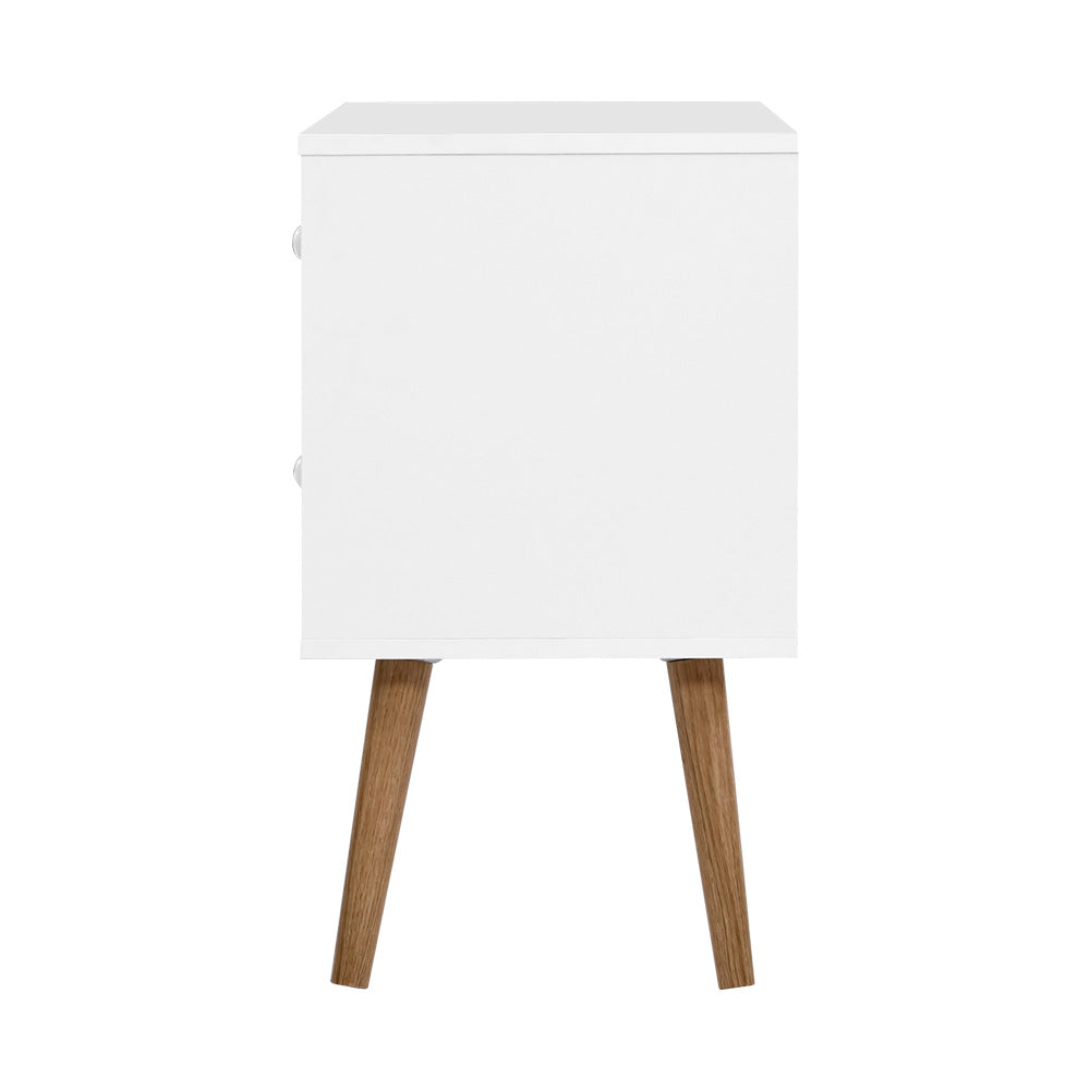 Scandi-inspired Bedside Table With Two-Tone Drawers.