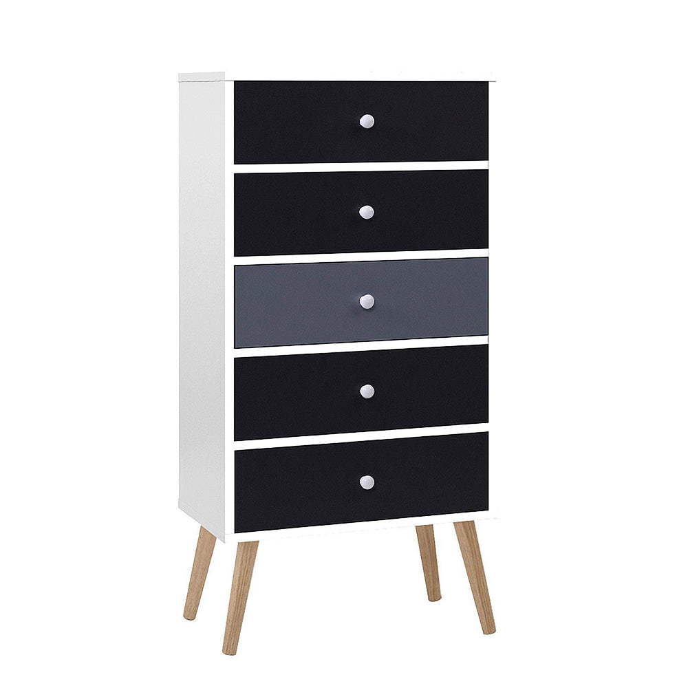 Tallboy Slimline 5 Drawers - Scandi-Inspired