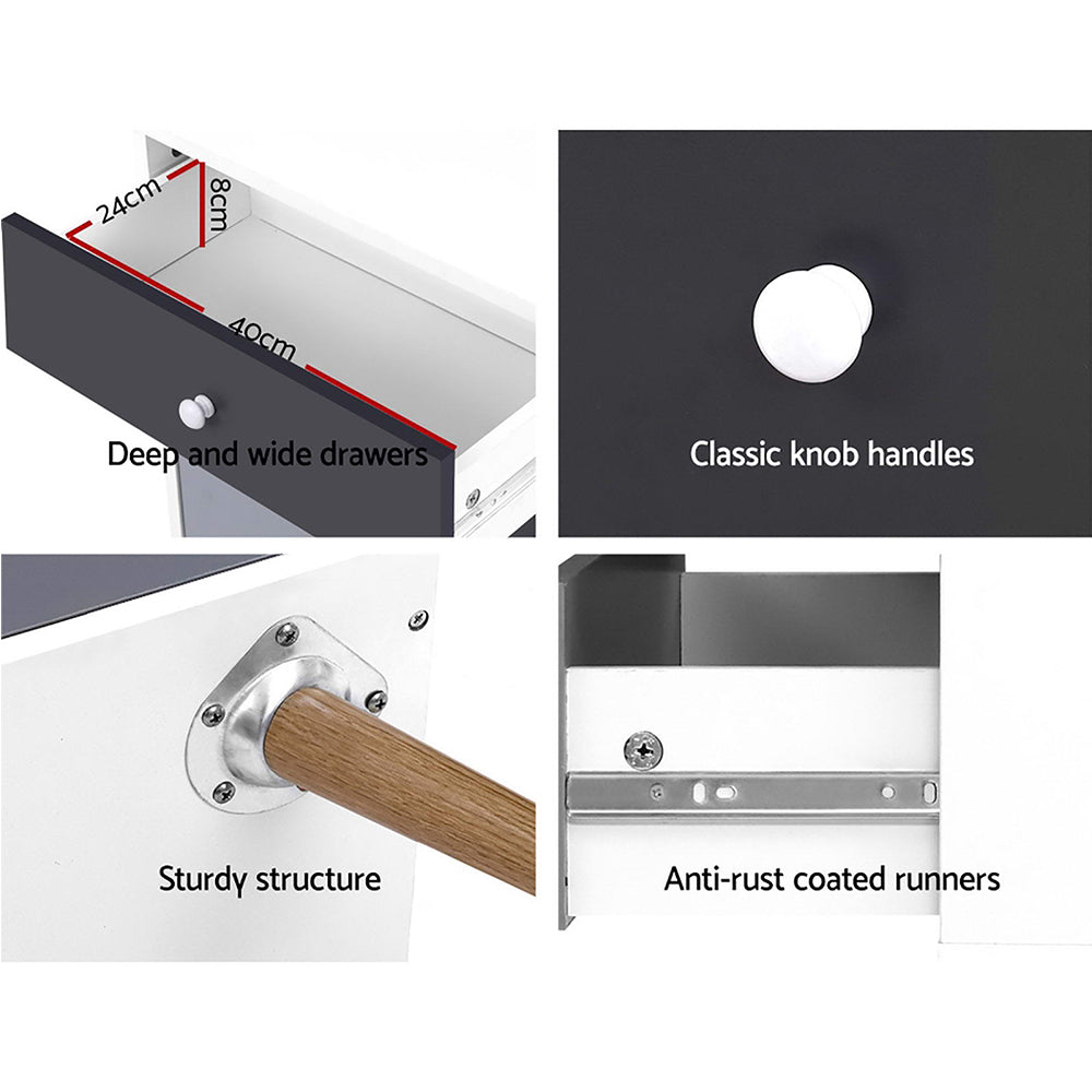 Tallboy Slimline 5 Drawers - Scandi-Inspired