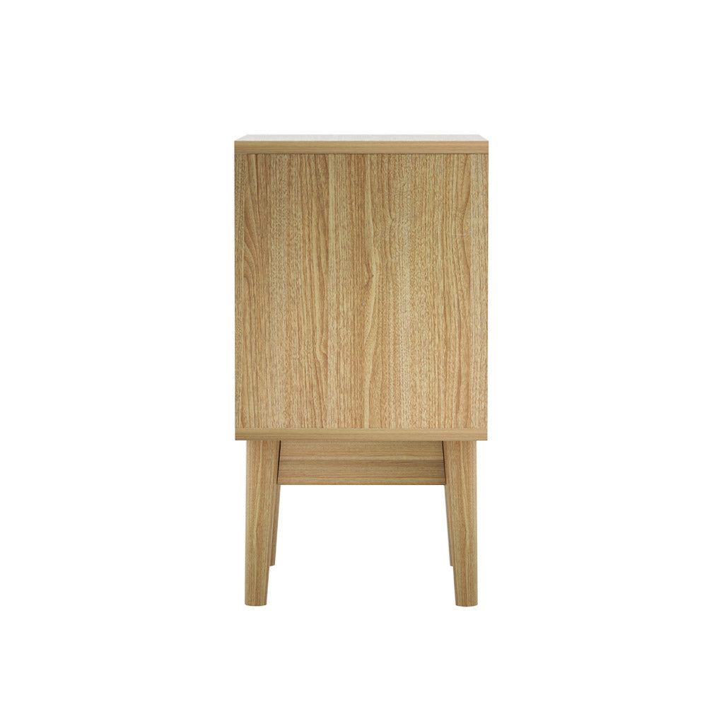 Rattan Bedside Table With Drawer and Void