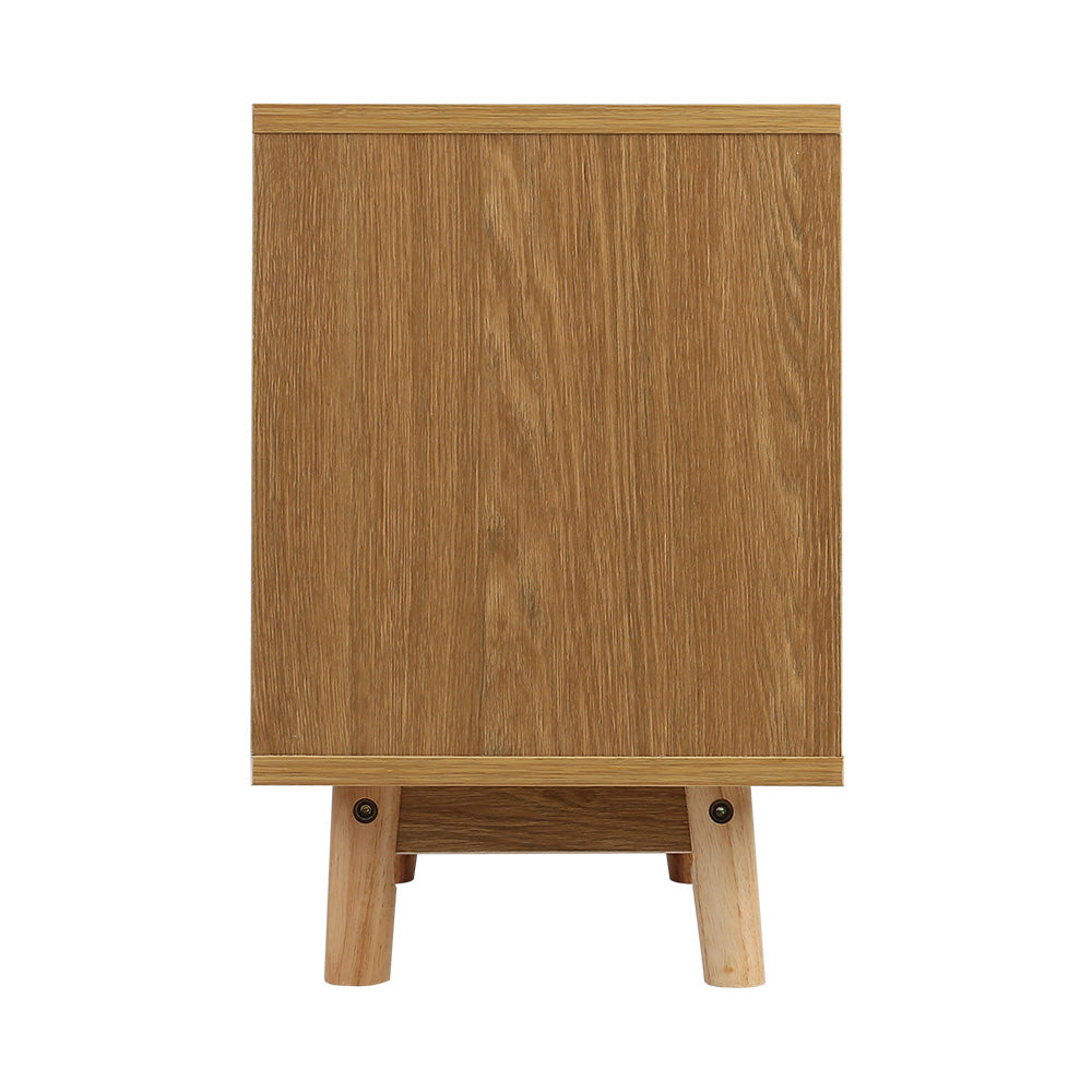 Out of Stock, sorry! Free Shipping on this Two Tone Wooden Bedside Table