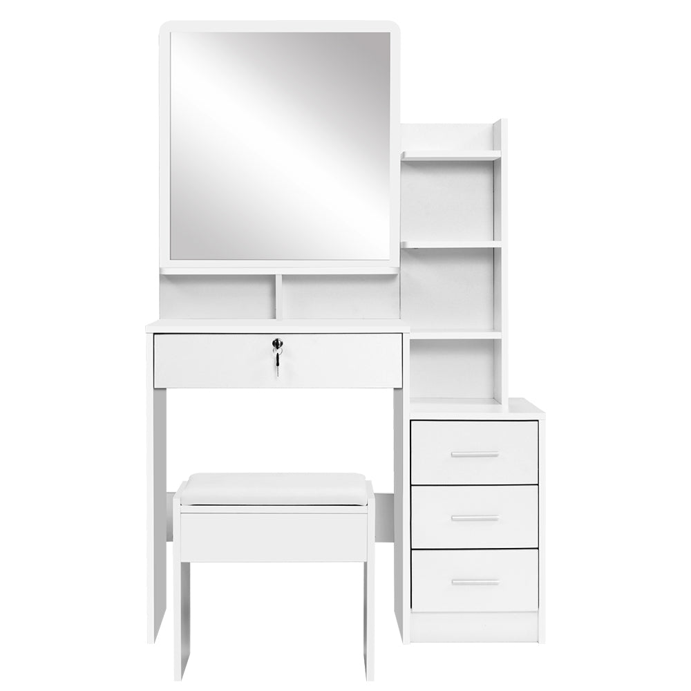 Dressing Table With Mirror and Stool