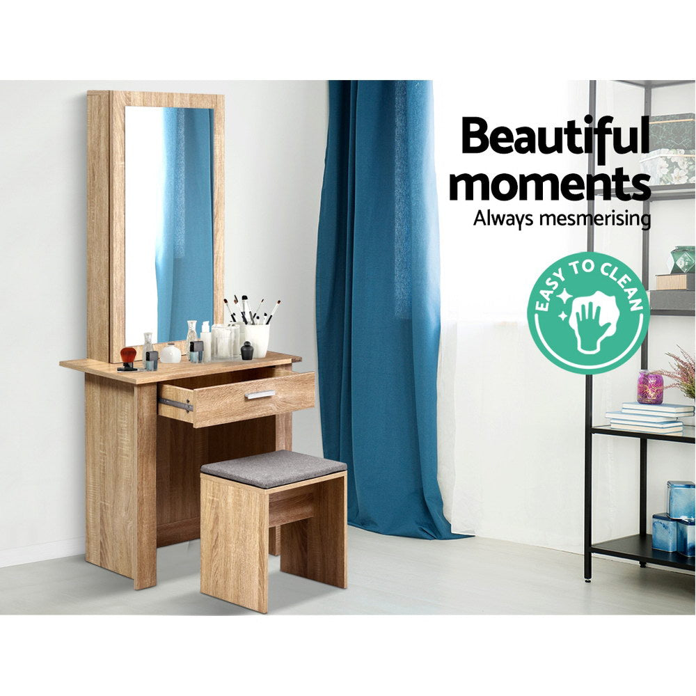 Dressing Table With Mirror & Stool - Lots of Storage Space!