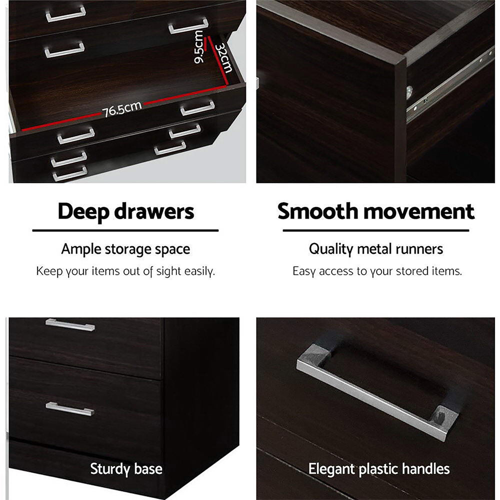 Tallboy 6 Drawers - Walnut