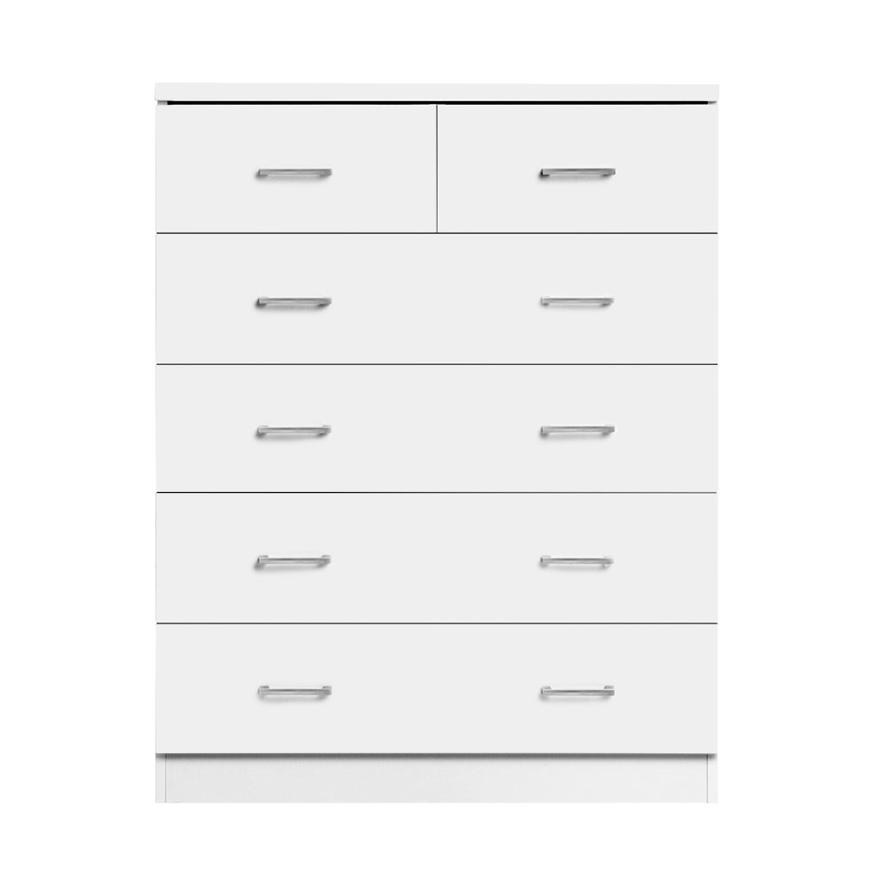 Tallboy 6 Drawers - White