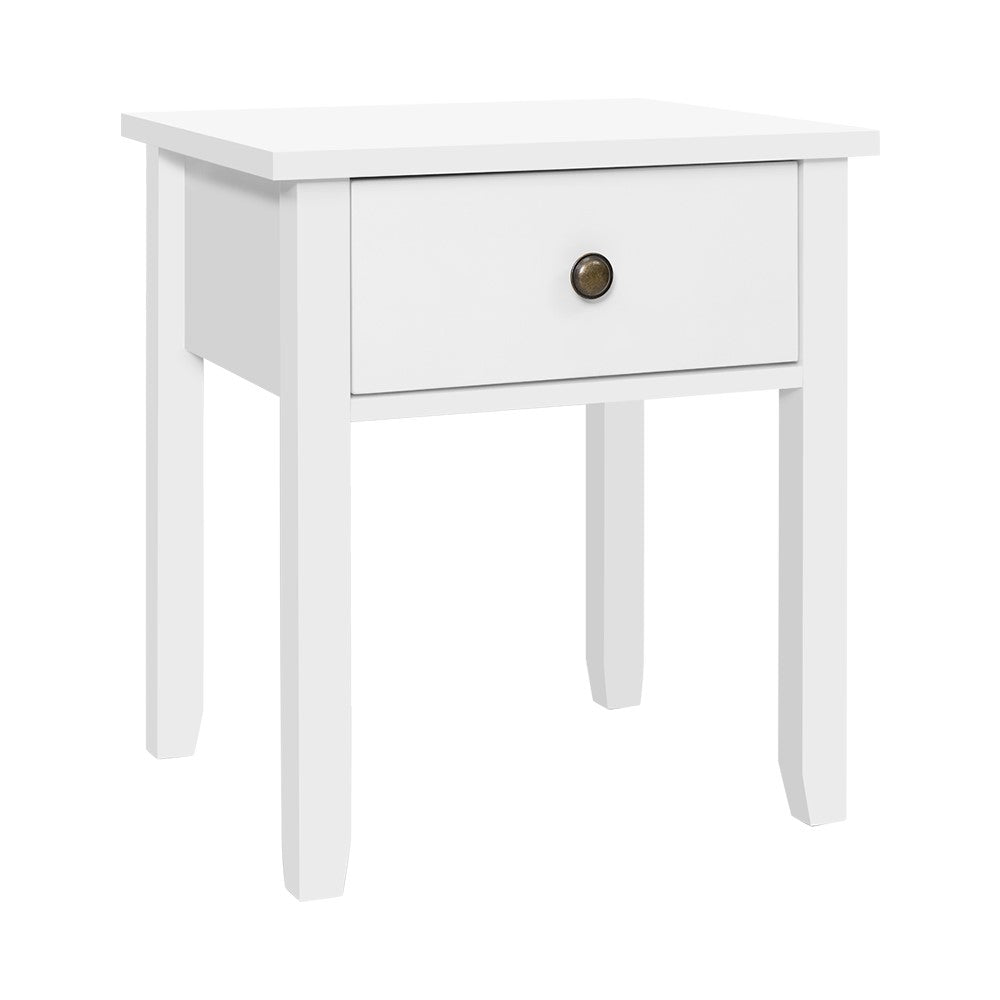 Out of Stock! Free Shipping on this Classic Bedside Table With Drawer - White