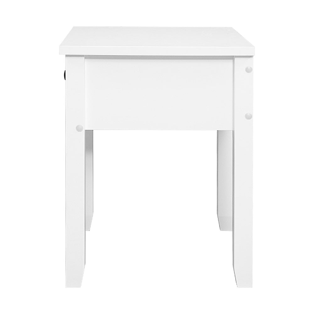 Out of Stock! Free Shipping on this Classic Bedside Table With Drawer - White