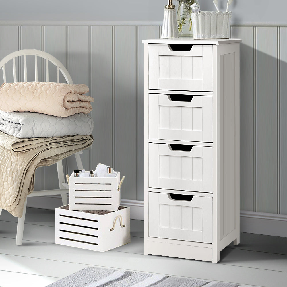Free Shipping on this Bedside Table With Four Drawers - White